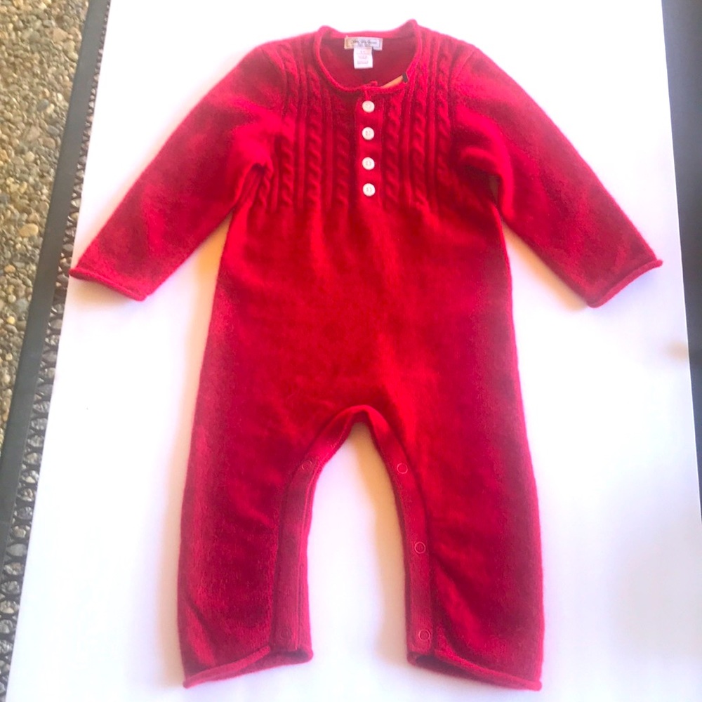 Infant Cashmere Onesie Red NWT 3-6 month